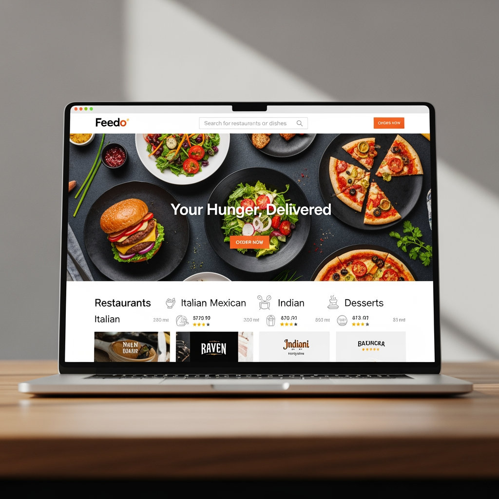 AI Design for Feedo a website for food delivery