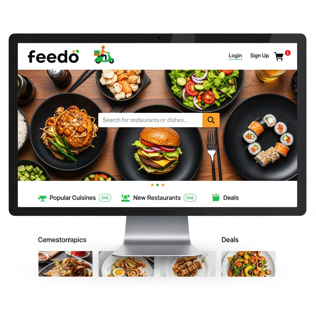 AI Design for Feedo a website for food delivery