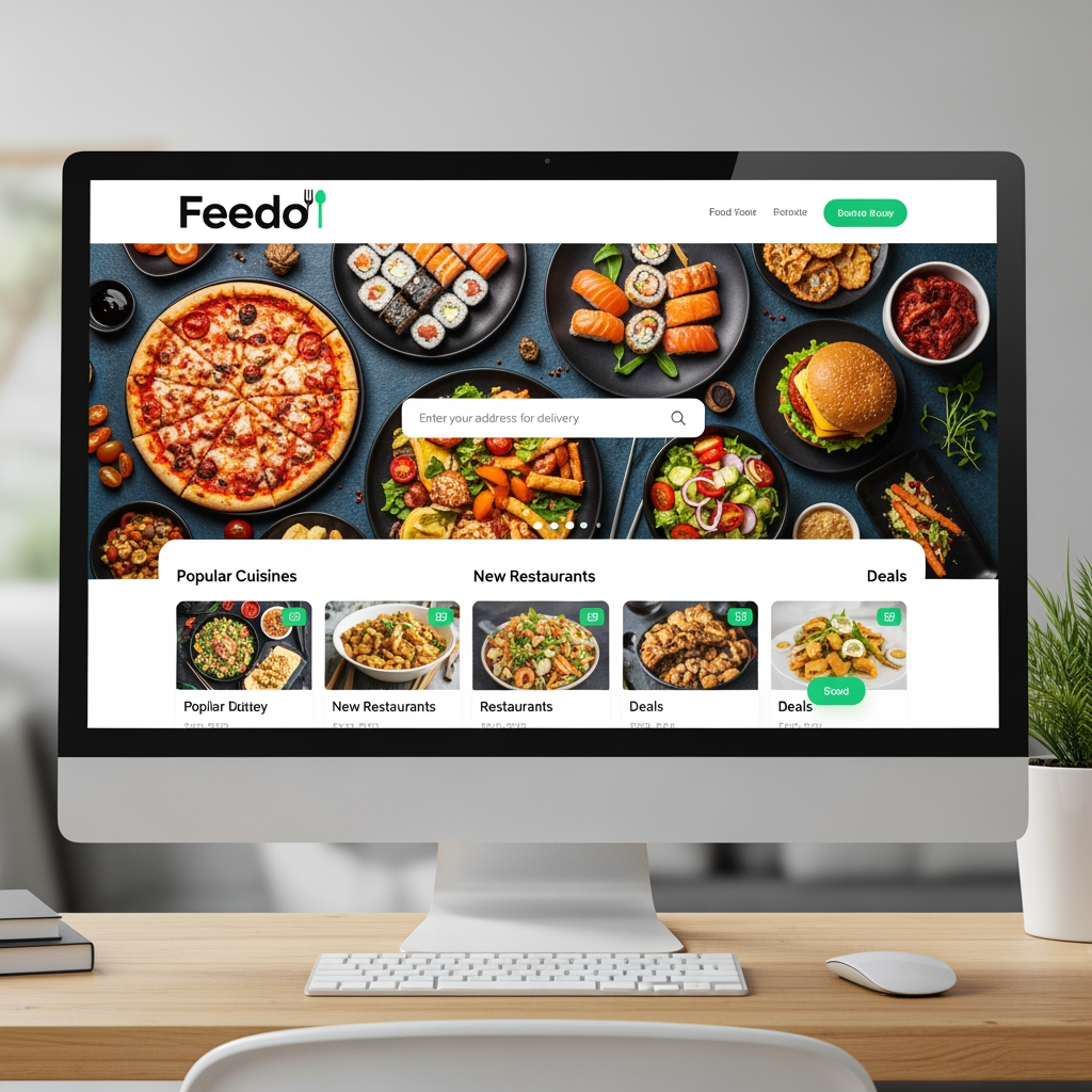 AI Design for Feedo a website for food delivery