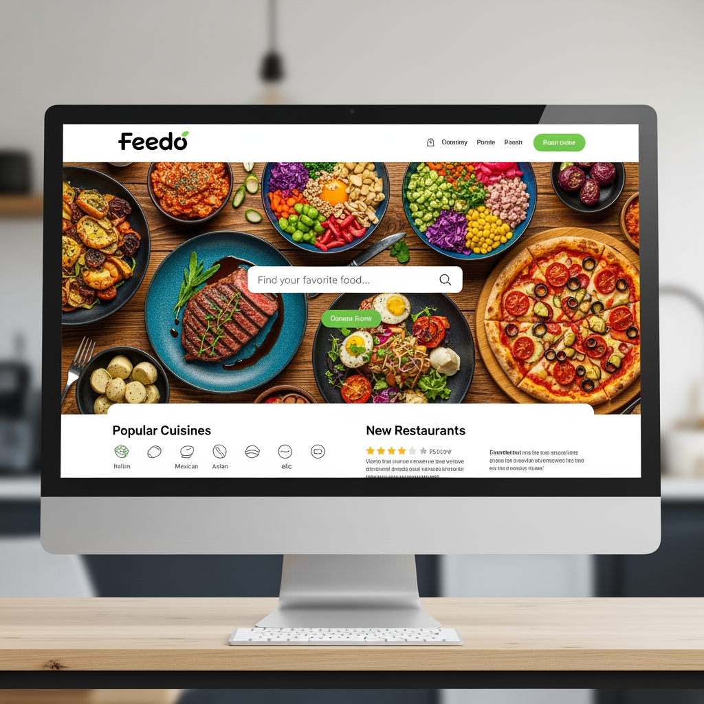 AI Design for Feedo a website for food delivery