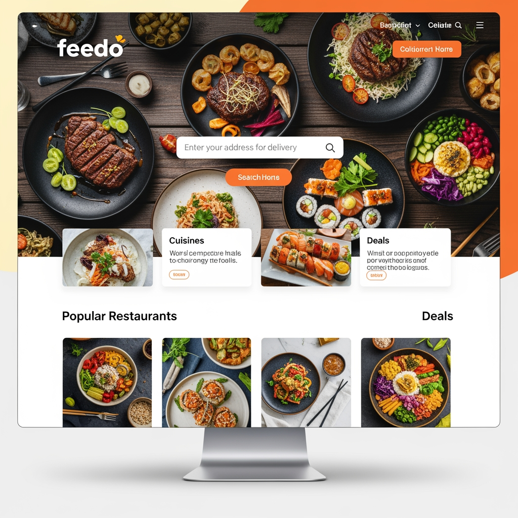 AI Design for Feedo a website for food delivery