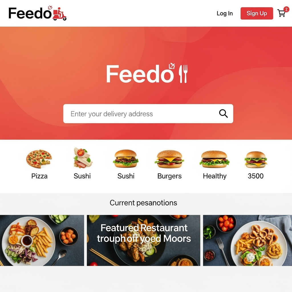 AI Design for Feedo a website for food delivery