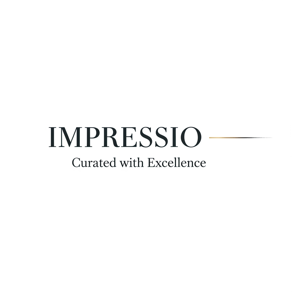 AI Design for IMPRESSIO — Curated with Excellence. logo design