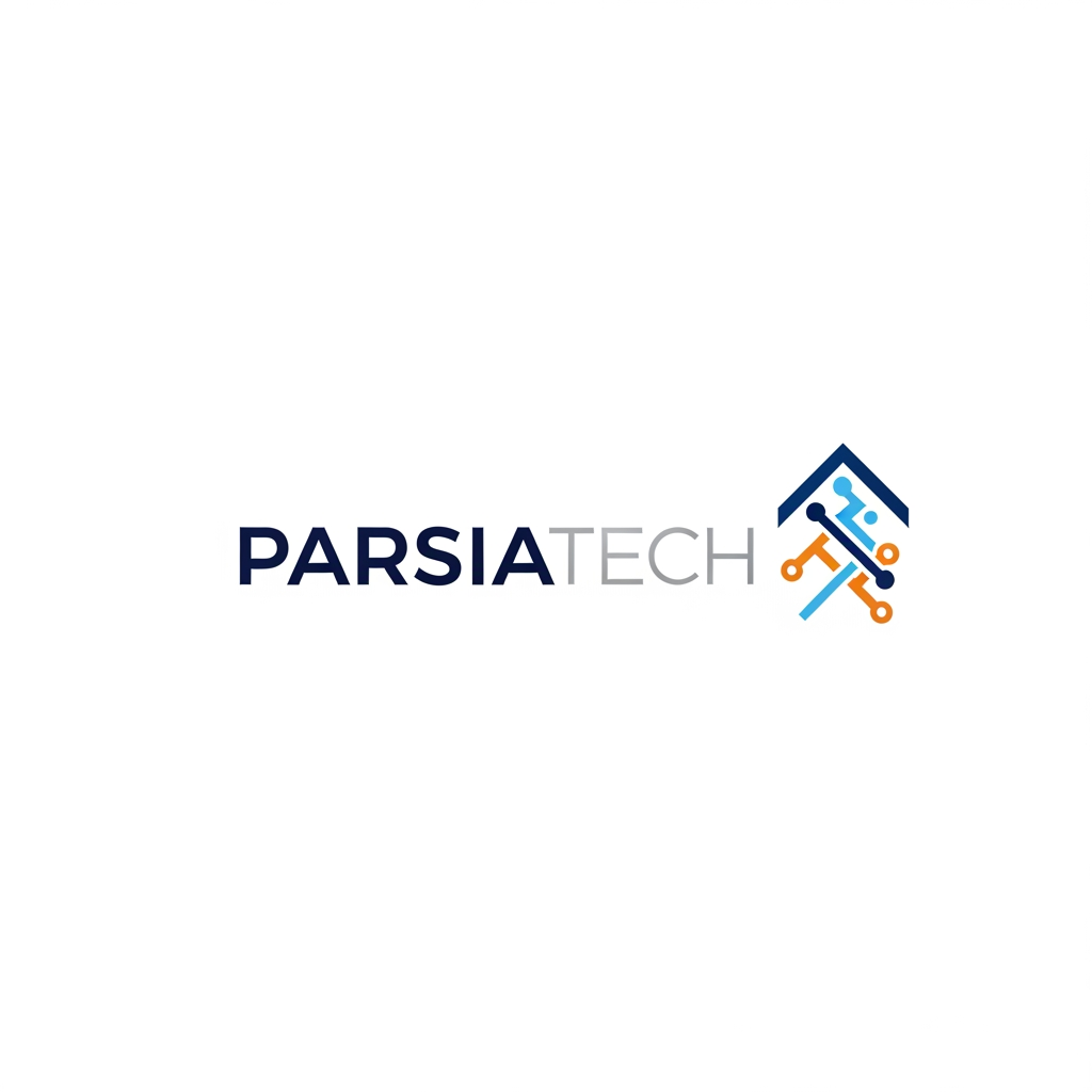 AI Design for create a logo for a tech compant named "ParsiaTech" , i want to use it on letters