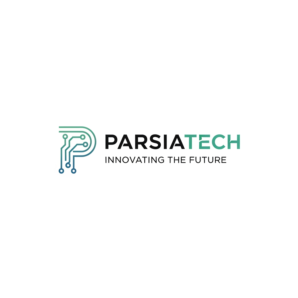 AI Design for create a logo for a tech compant named "ParsiaTech" , i want to use it on letters