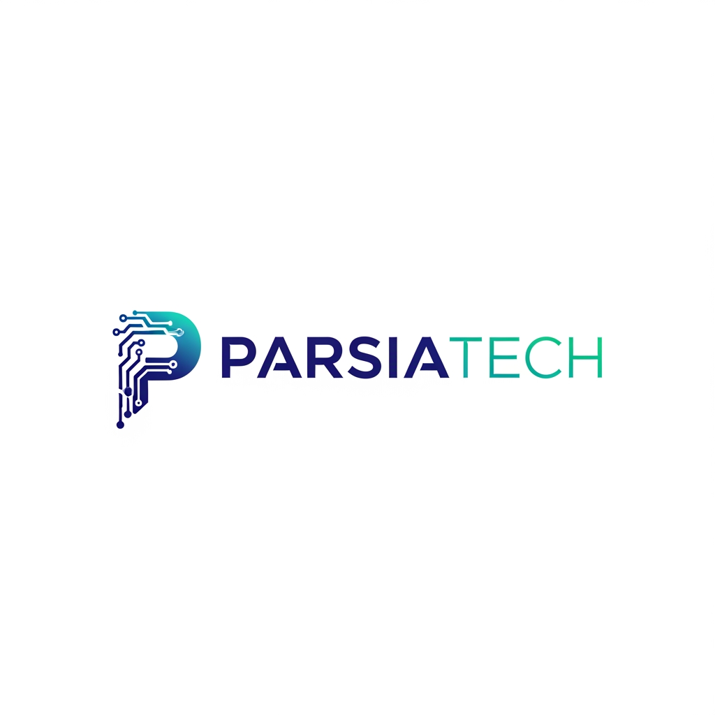 AI Design for create a logo for a tech compant named "ParsiaTech" , i want to use it on letters