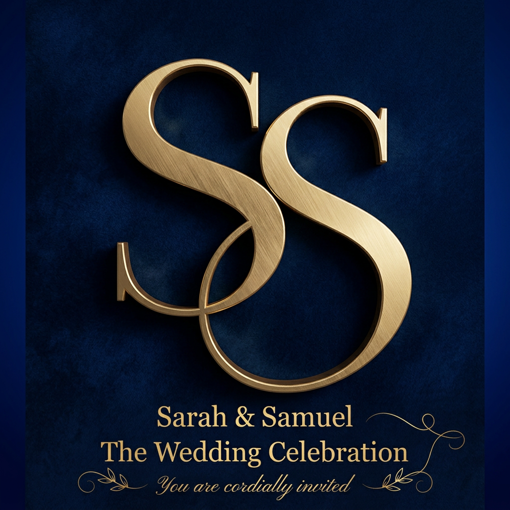 AI Design for Create logo of this reference image for my weddding e invites