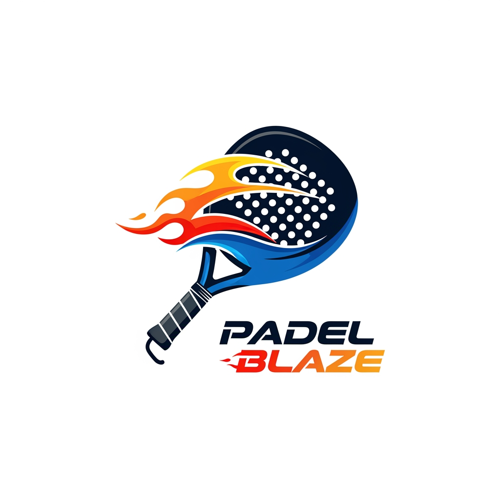 AI Design for logo of a racket padel with aname of padel blaze