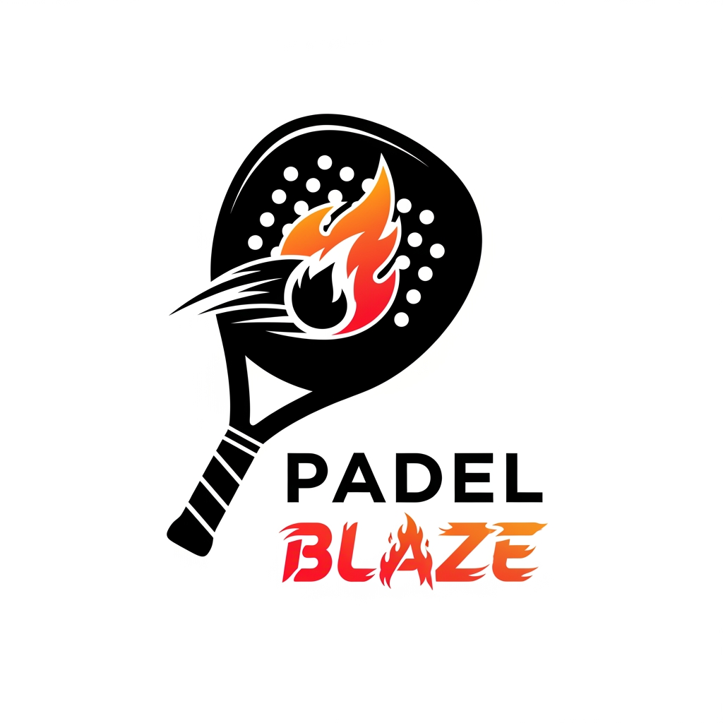 AI Design for logo of a racket padel with aname of padel blaze