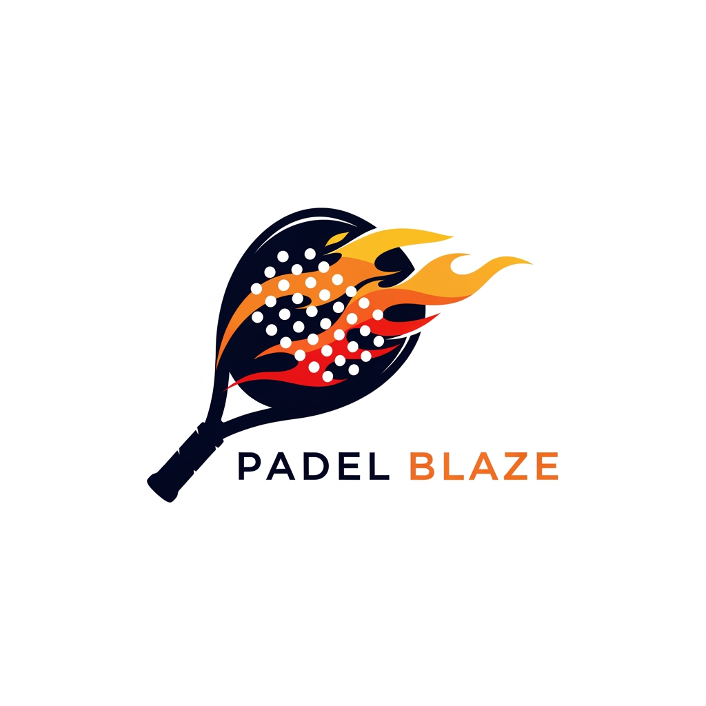 AI Design for logo of a racket padel with aname of padel blaze