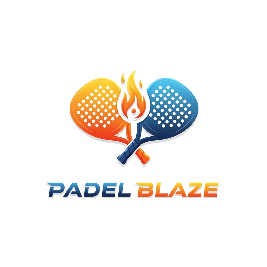 AI Design for give me a logo of padel rackets with a name of padel blaze