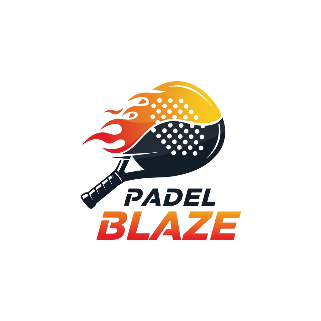 AI Design for logo of a racket padel with aname of padel blaze