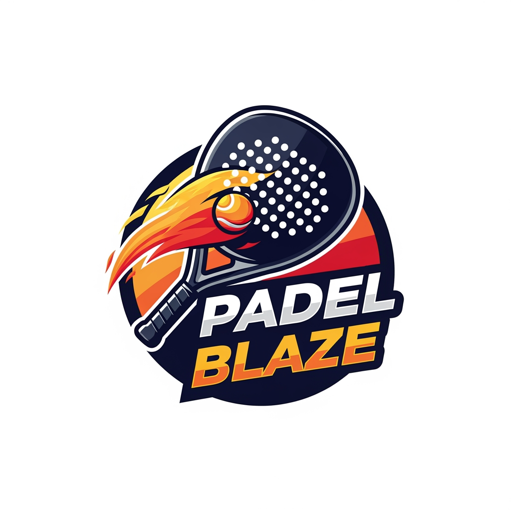 AI Design for logo of a racket padel with aname of padel blaze