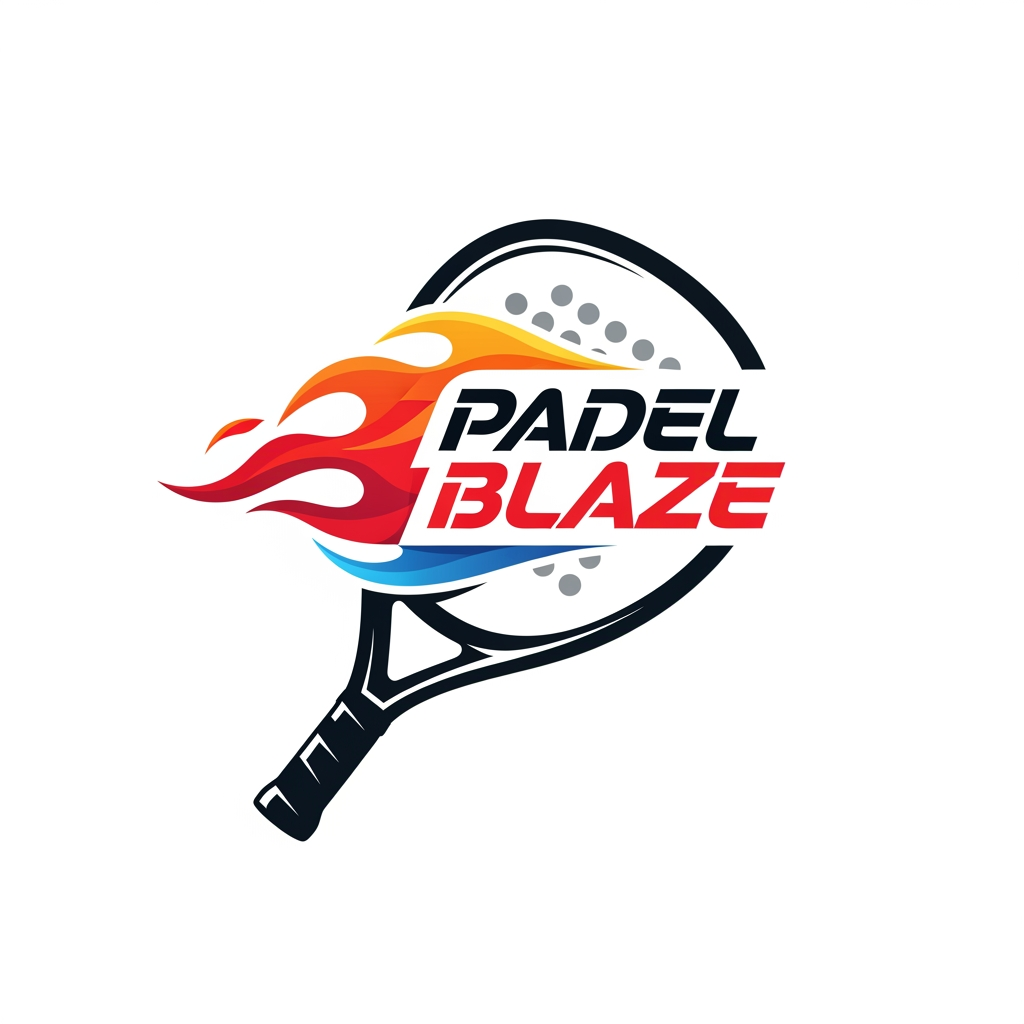 AI Design for logo of a racket padel with aname of padel blaze