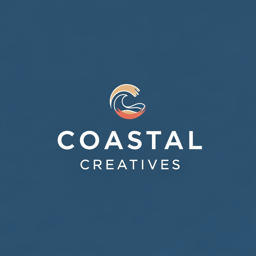 AI Design for We are a creative ad agency named Coastal Creatives, make us a minimal logo