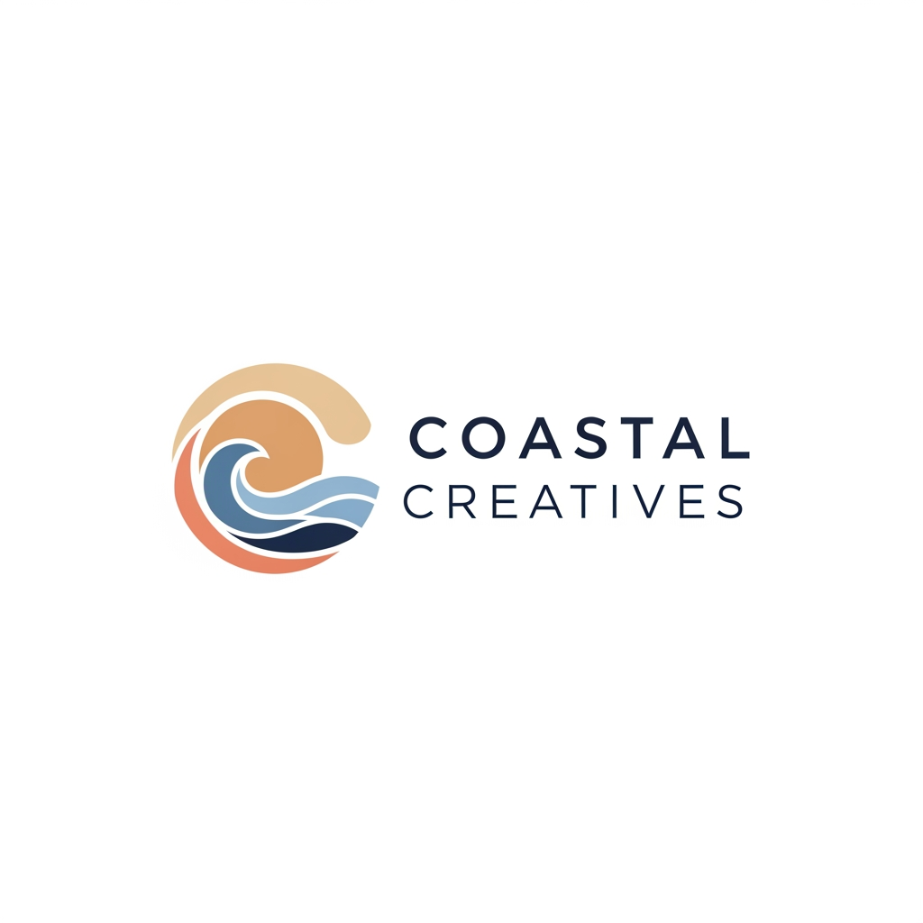 AI Design for We are a creative ad agency named Coastal Creatives, make us a minimal logo