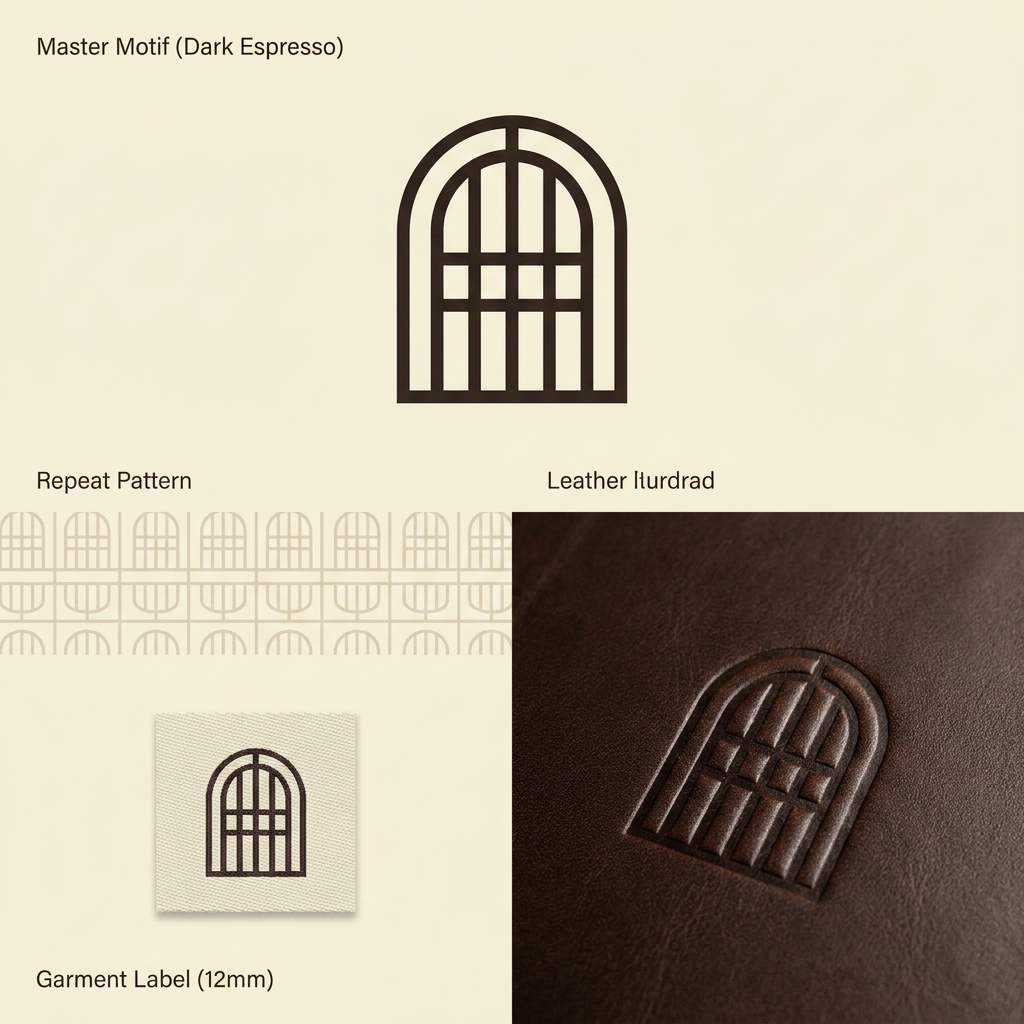 AI Design for THIS IS MY MOODBOARD NOW Act as a world-class luxury identity designer creating a bespoke house motif for AARANYA, a contemporary Indian luxury fashion house.
Objective:
Design a timeless luxury house motif that becomes AARANYA’s permanent visual signature, similar in strategic value to Loewe’s Anagram or Bottega Veneta’s Intrecciato.
This is NOT a decorative pattern.
This is a memorable house code.
Core Concept:
The motif should express only three primary ideas:
Threshold
Representing entry, discovery, and sanctuary.
Weaving Grid
Representing Indian craftsmanship, handloom structure, and artisanal precision.
Depth Through Negative Space
Representing the feeling of moving deeper into a quiet forest.
Important:
Do NOT combine too many visual ideas.
Prioritize simplicity and memorability.
Design Language:
Create a minimal geometric symbol built from:
1 primary architectural silhouette
2–4 structural internal lines
strong negative space
modular proportions
clean symmetry or controlled asymmetry
Visual Characteristics:
ultra minimal
instantly recognizable
easy to remember
iconic silhouette
timeless
quiet luxury
editorial sophistication
highly refined geometry
The motif should feel:
discovered, not designed
ancient, yet modern
premium, not decorative
Hard Constraints:
The motif must work at extremely small sizes:
12 mm garment label
zipper pull
button engraving
leather embossing
foil stamp
If internal details disappear at small scale, simplify further.
Maximum complexity rule:
The motif should be understandable within 2–3 seconds.
Avoid intricate detailing.
Avoid Completely:
leaves
trees
flowers
paisleys
mandalas
floral motifs
sacred geometry overload
ornamental Indian design
excessive linework
decorative complexity
Visual References:
Think closer to:
Loewe logo simplicity
The Row restraint
Toteme geometry
Lemaire subtlety
architectural floor plans
stepwell silhouettes
Color:
Dark Espresso artwork
Warm Cream background
Presentation:
Show only:
Master motif
Simplified repeat pattern
Small-scale application test
Emboss mockup
The final motif should feel so simple and iconic that someone can recall and sketch it from memory after seeing it once.