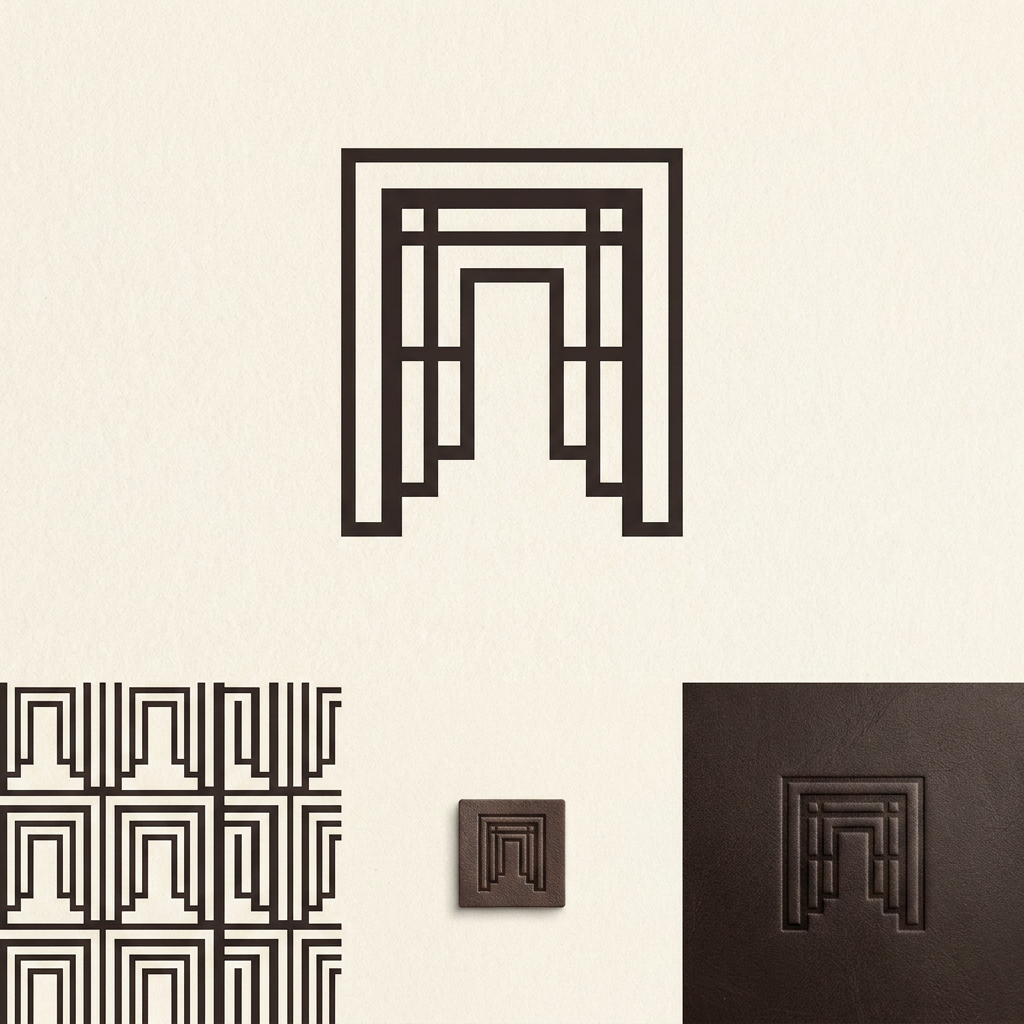 AI Design for THIS IS MY MOODBOARD NOW Act as a world-class luxury identity designer creating a bespoke house motif for AARANYA, a contemporary Indian luxury fashion house.
Objective:
Design a timeless luxury house motif that becomes AARANYA’s permanent visual signature, similar in strategic value to Loewe’s Anagram or Bottega Veneta’s Intrecciato.
This is NOT a decorative pattern.
This is a memorable house code.
Core Concept:
The motif should express only three primary ideas:
Threshold
Representing entry, discovery, and sanctuary.
Weaving Grid
Representing Indian craftsmanship, handloom structure, and artisanal precision.
Depth Through Negative Space
Representing the feeling of moving deeper into a quiet forest.
Important:
Do NOT combine too many visual ideas.
Prioritize simplicity and memorability.
Design Language:
Create a minimal geometric symbol built from:
1 primary architectural silhouette
2–4 structural internal lines
strong negative space
modular proportions
clean symmetry or controlled asymmetry
Visual Characteristics:
ultra minimal
instantly recognizable
easy to remember
iconic silhouette
timeless
quiet luxury
editorial sophistication
highly refined geometry
The motif should feel:
discovered, not designed
ancient, yet modern
premium, not decorative
Hard Constraints:
The motif must work at extremely small sizes:
12 mm garment label
zipper pull
button engraving
leather embossing
foil stamp
If internal details disappear at small scale, simplify further.
Maximum complexity rule:
The motif should be understandable within 2–3 seconds.
Avoid intricate detailing.
Avoid Completely:
leaves
trees
flowers
paisleys
mandalas
floral motifs
sacred geometry overload
ornamental Indian design
excessive linework
decorative complexity
Visual References:
Think closer to:
Loewe logo simplicity
The Row restraint
Toteme geometry
Lemaire subtlety
architectural floor plans
stepwell silhouettes
Color:
Dark Espresso artwork
Warm Cream background
Presentation:
Show only:
Master motif
Simplified repeat pattern
Small-scale application test
Emboss mockup
The final motif should feel so simple and iconic that someone can recall and sketch it from memory after seeing it once.
