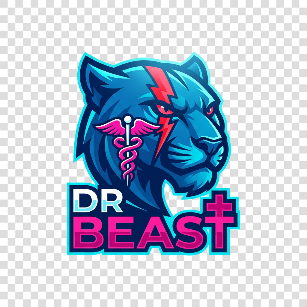 AI Design for Dr Beast logo transparent image