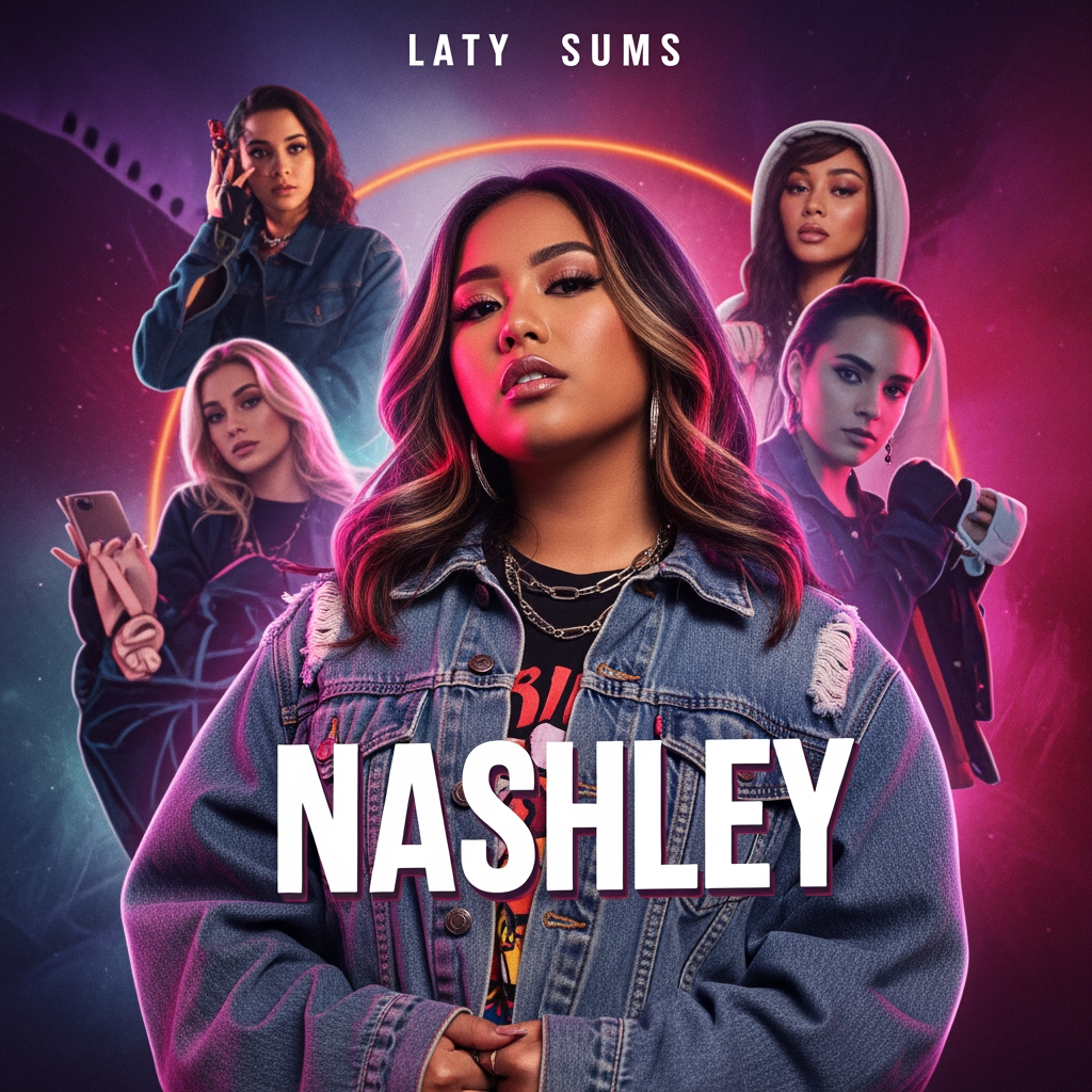 AI Design for something with my name Nashley, i'm a singer and songwriter urban rap pop