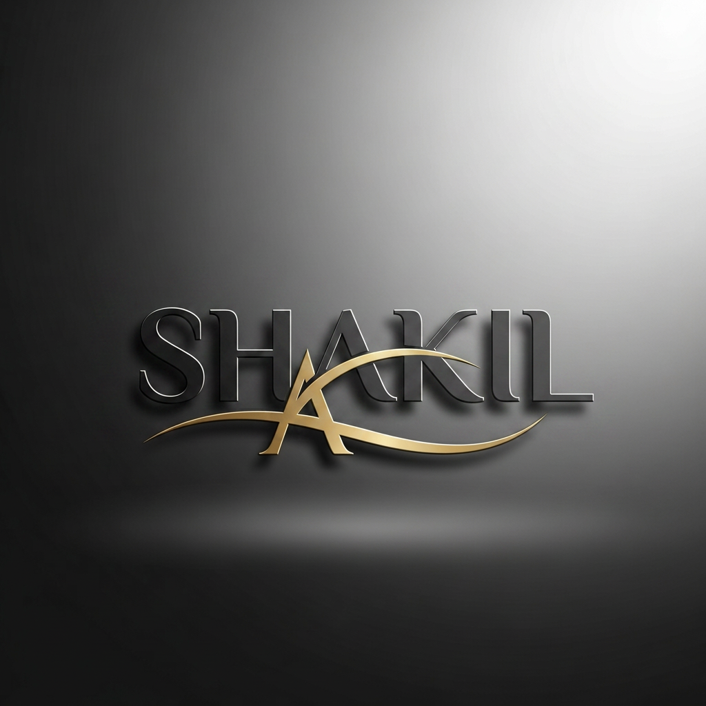 AI Design for Logo with my name on it name : SHAKIL