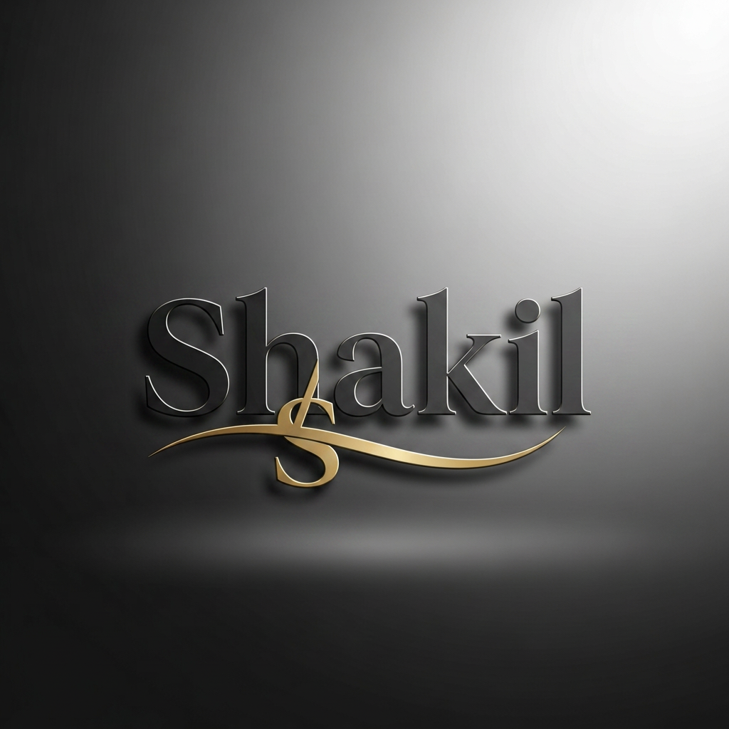 AI Design for Logo with my name on it name : SHAKIL