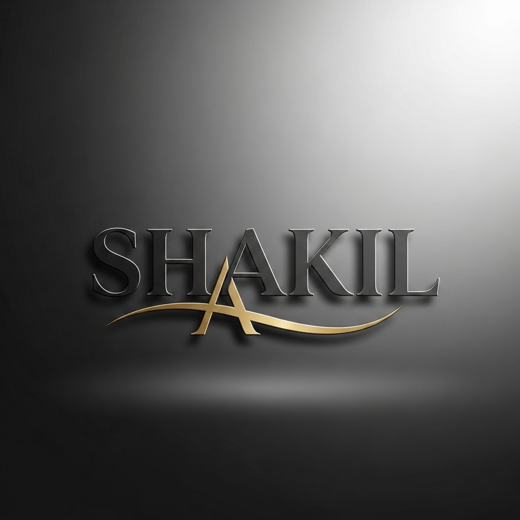 AI Design for Logo with my name on it name : SHAKIL