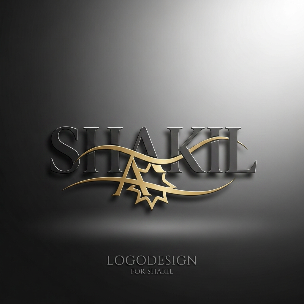 AI Design for Logo with my name on it name : SHAKIL