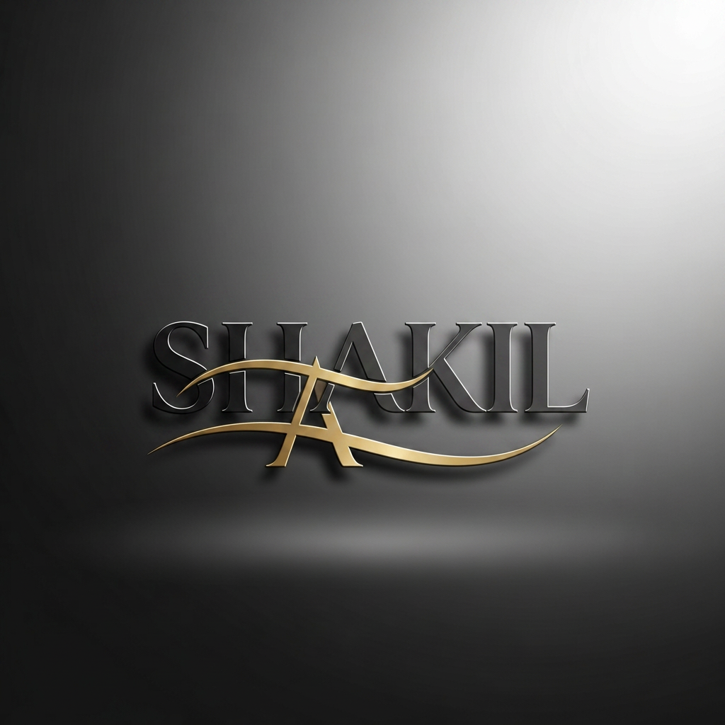 AI Design for Logo with my name on it name : SHAKIL