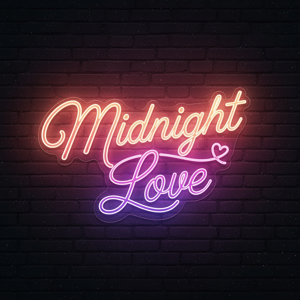 AI Design for midnight love make a logo for this name