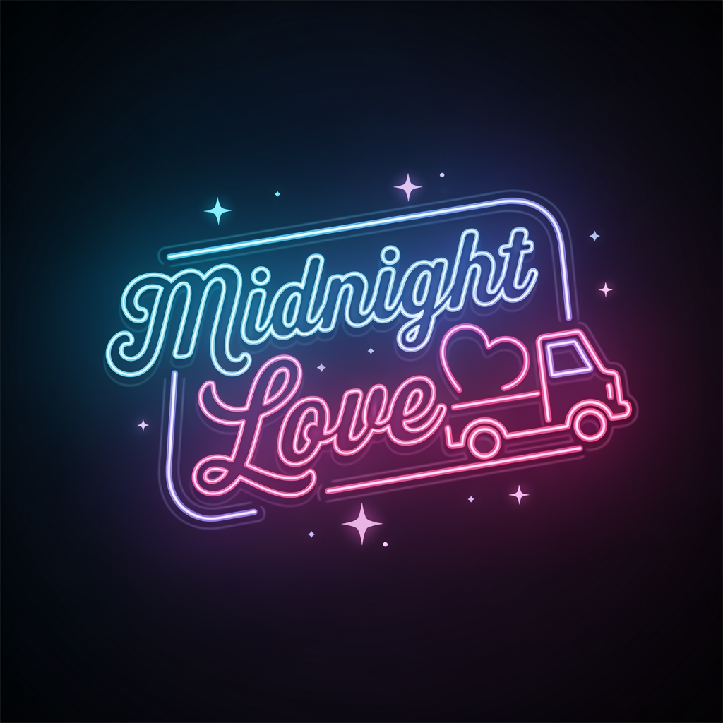 AI Design for midnight love make a logo for this name this is a food truck