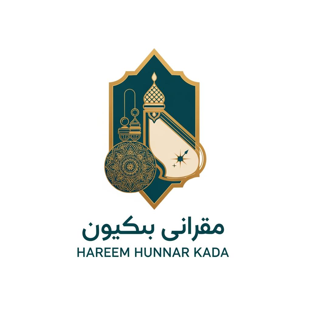 AI Design for write in urdu Hareem Hunnar Kada make logo