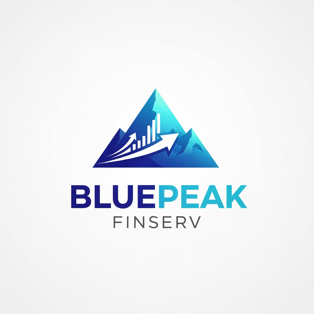 AI Design for Pls make an logo for company name BluePeak Finserv