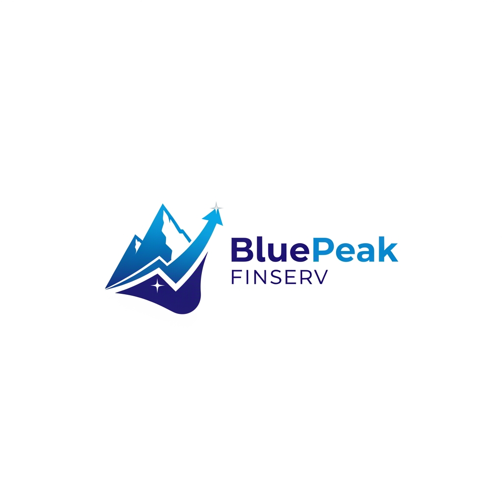 AI Design for Pls make an logo for company name BluePeak Finserv