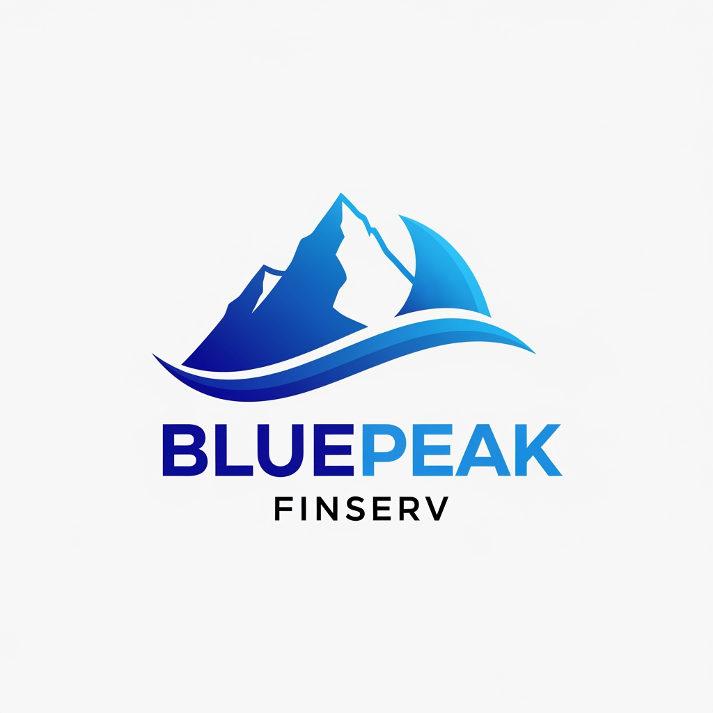 AI Design for Pls make an logo for company name BluePeak Finserv