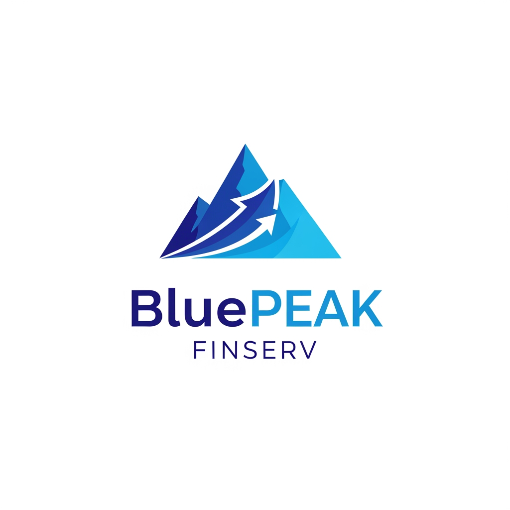 AI Design for Pls make an logo for company name BluePeak Finserv