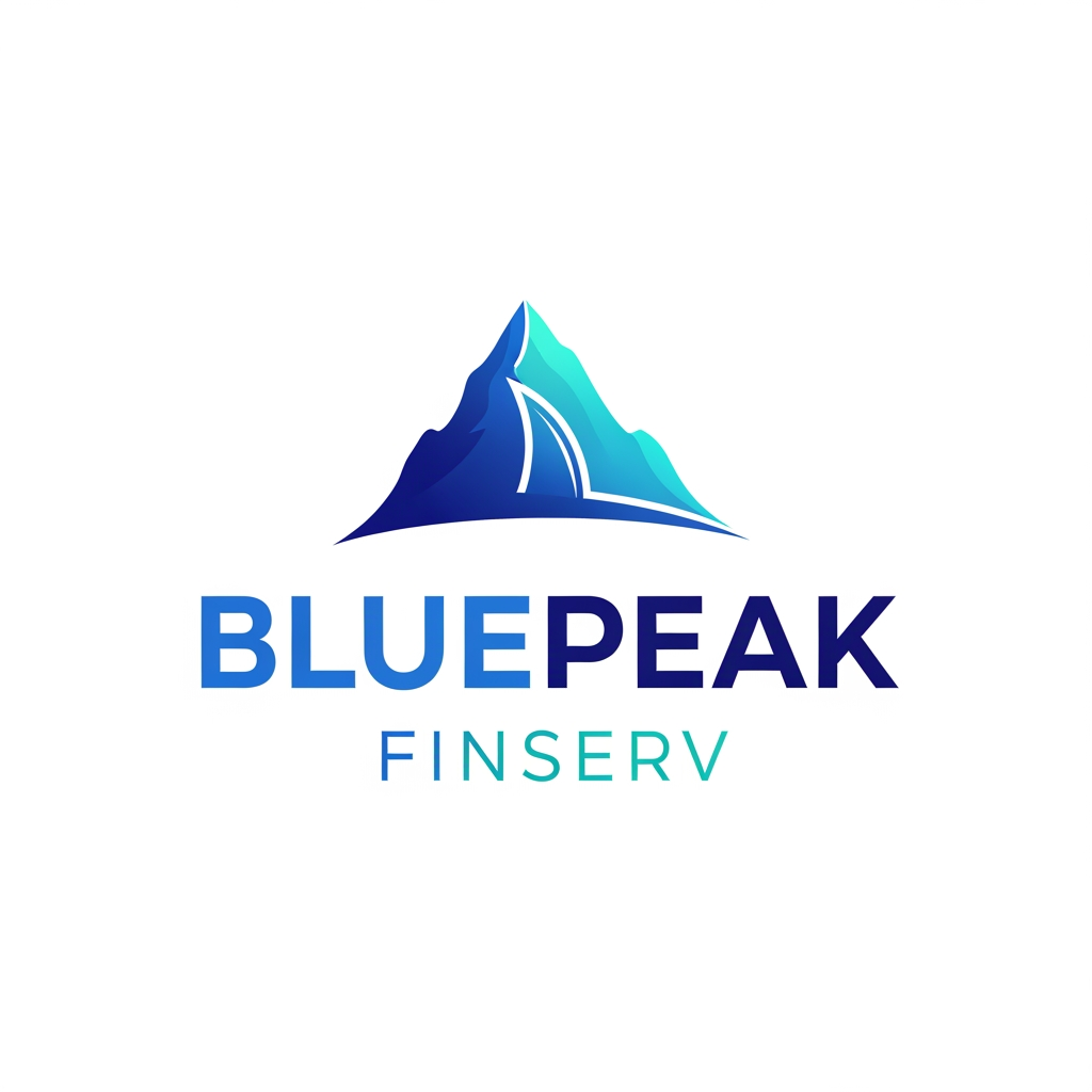 AI Design for Pls make an logo for company name BluePeak Finserv