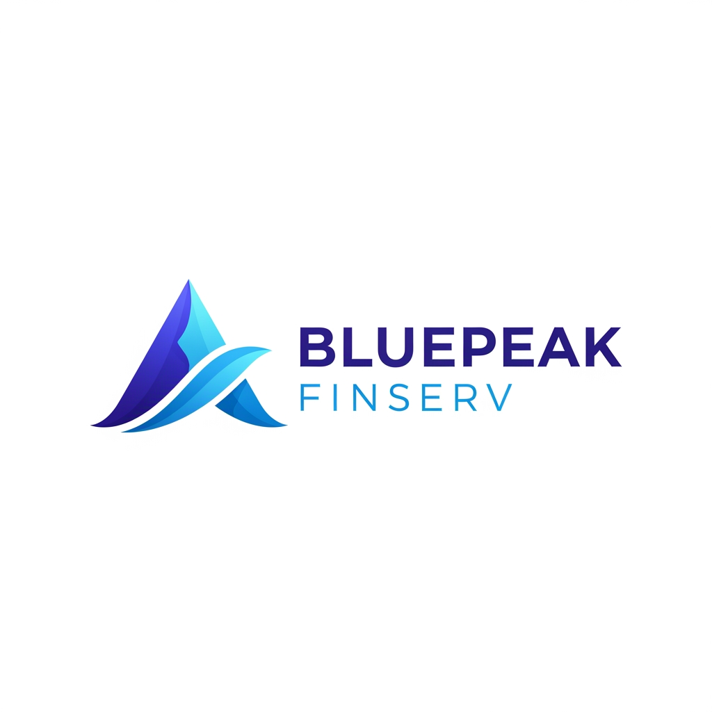 AI Design for Pls make an logo for company name BluePeak Finserv