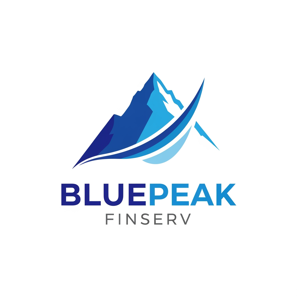 AI Design for Pls make an logo for company name BluePeak Finserv