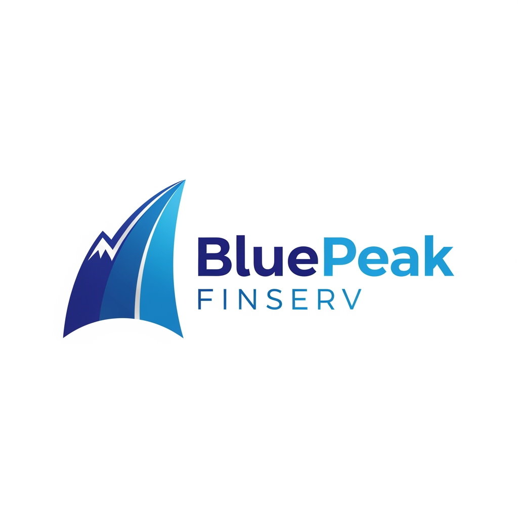 AI Design for Pls make an logo for company name BluePeak Finserv