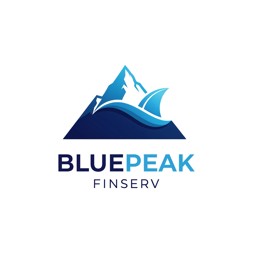AI Design for Pls make an logo for company name BluePeak Finserv