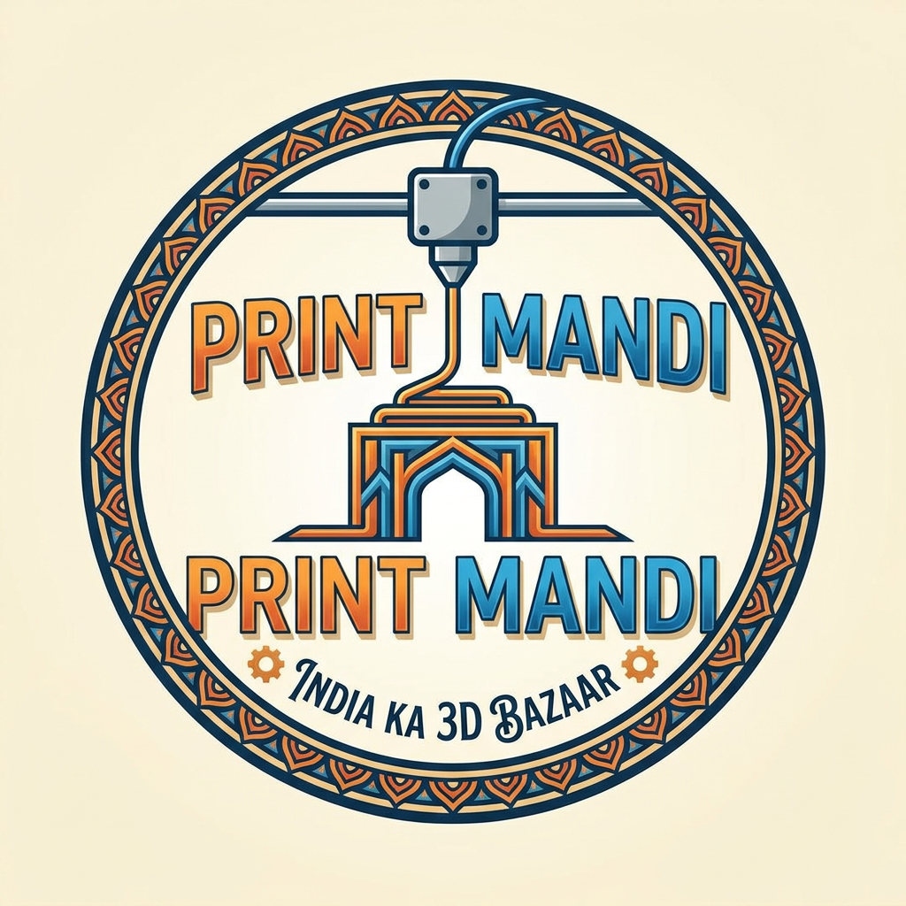AI Design for PRINT MANDI - INDIA KA 3D BAZAAR - CREATE A LOGO
