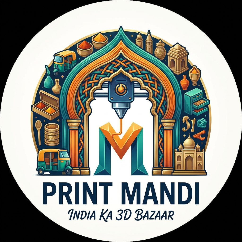 AI Design for PRINT MANDI - INDIA KA 3D BAZAAR - CREATE A LOGO