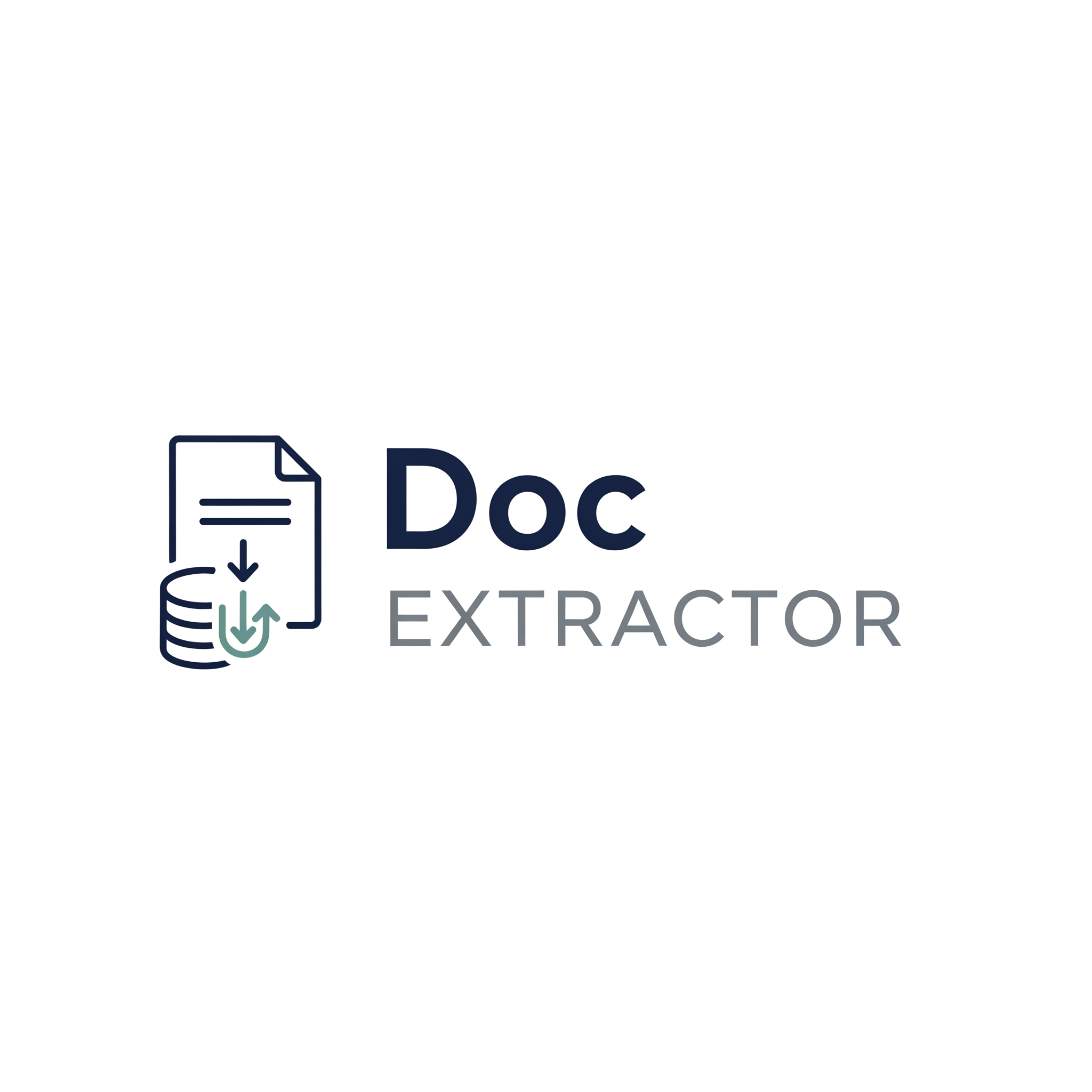 AI Design for can you generate the logo for the doc extracter project in a simple minimalist and Professional