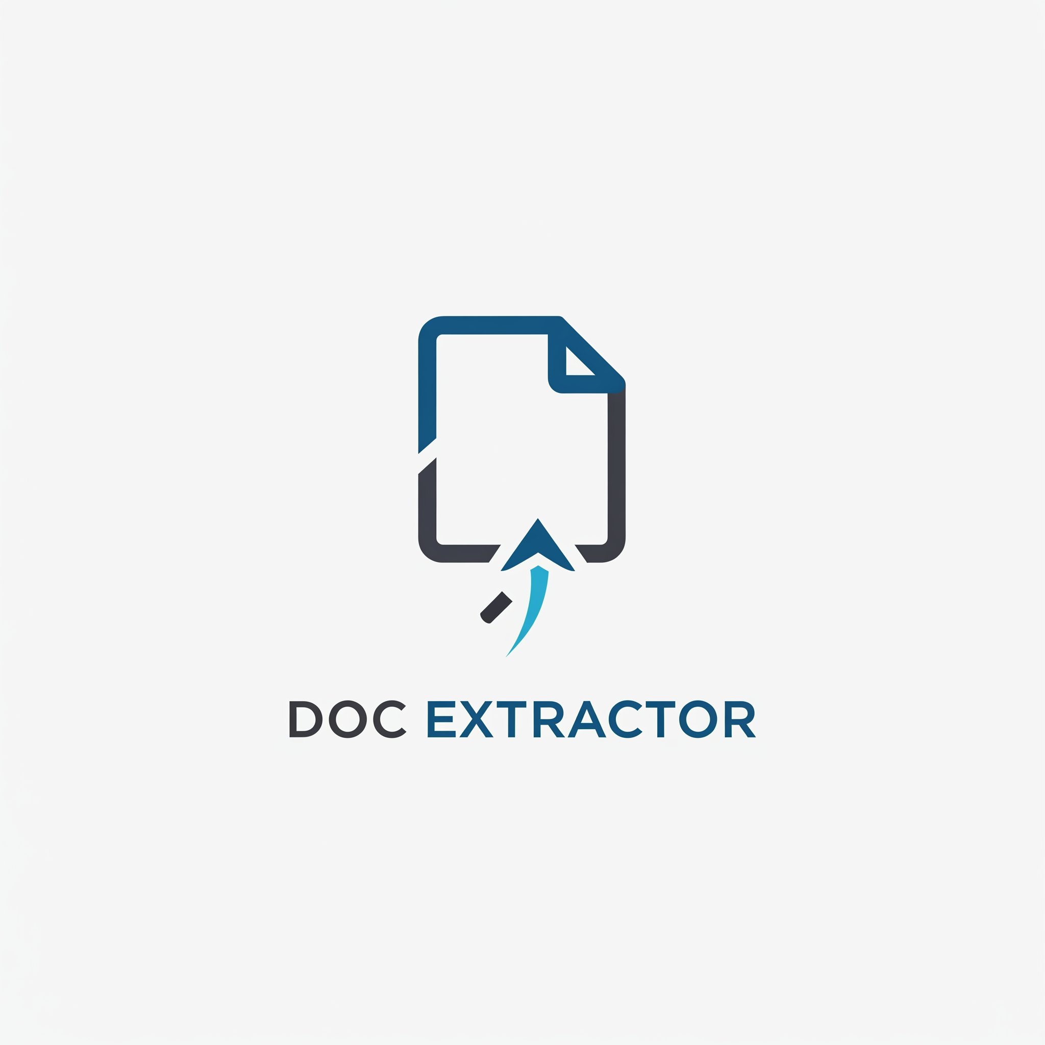 AI Design for can you generate the logo for the doc extracter project in a simple minimalist and Professional