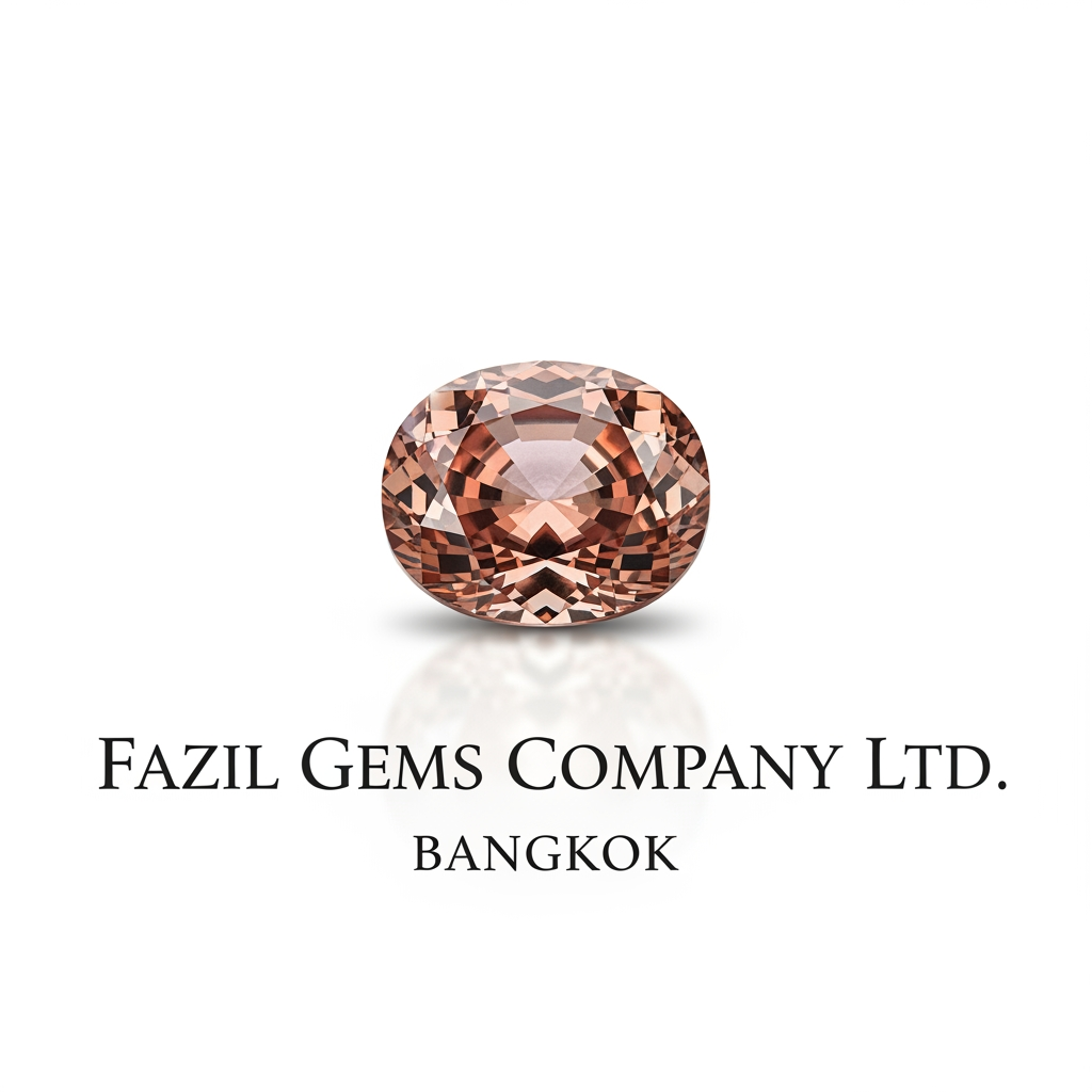 AI Design for company name: Fazil gems Company Ltd.
Bangkok need to create logo Ehance the stone look with white background with user eye catchly look. do not change the color of stone with use this natural look give me a clear and clastic looks Professional luxury gemstone product photography. Preserve 100% original gemstone color, cut, shape, transparency and natural inclusions. Do not modify gemstone color. Pure white background, high-end studio lighting, crystal clear faceting, realistic reflections, subtle shadow, ultra sharp focus, luxury jewelry catalog style, premium gemstone advertisement, commercial photography, elegant composition, 8K ultra HD, eye-catching, realistic, natural, no artificial color enhancement, no color correction on gemstone. enaku comapny ku besta create pananum