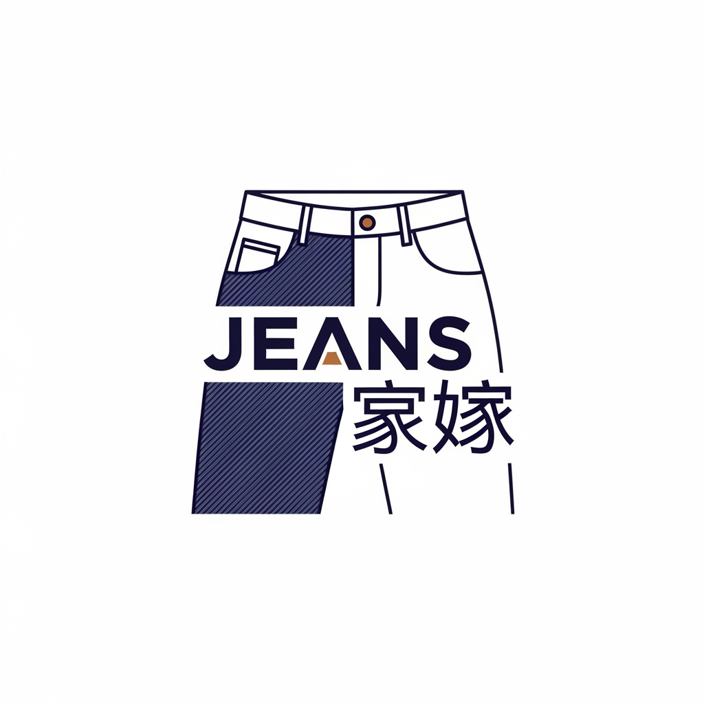 AI Design for I want to create a logo for a clothing business! These clothes are usually worn by young people. The name of the logo is "Jeans বাজার"