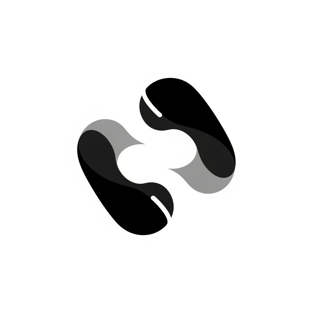 AI Design for Create a sophisticated logo symbol for Asha, an AI voice receptionist.
Design two soft organic forms that flow into one another, representing an ongoing conversation between a business and a customer. The shapes should subtly suggest dialogue exchange without literally becoming speech bubbles.
Visual structure:
• Two interconnected pill-like forms
• Smooth continuous geometry
• Flowing inward and outward movement
• Elegant negative space between shapes
• Slight resemblance to a phone receiver silhouette when viewed abstractly
• Balanced visual weight
• Instantly recognizable in monochrome
Brand personality:
• Warm
• Helpful
• Responsive
• Human
• Trustworthy
• Professional
Design language:
• Scandinavian minimalism
• Modern SaaS branding
• Clean vector construction
• Strong silhouette
• Optimized for app icon, favicon, and navigation bar use
Color:
• Solid black on white
Avoid:
speech bubbles, chatbot icons, robot imagery, AI clichés, brains, circuits, sparkles, microphones, headsets, mascots
Generate only the standalone symbol.