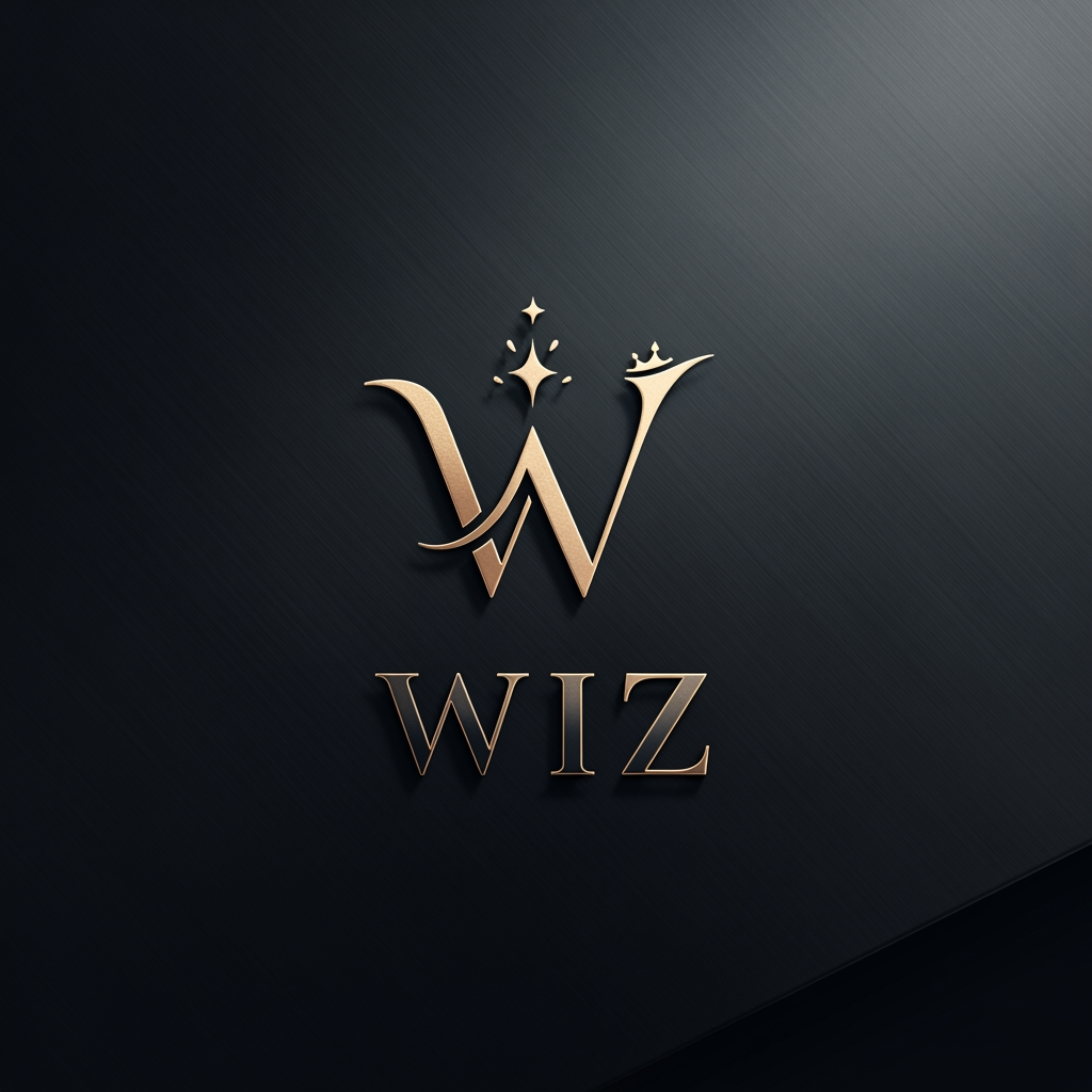 AI Design for WIZ is the company name make a nice luxury logo