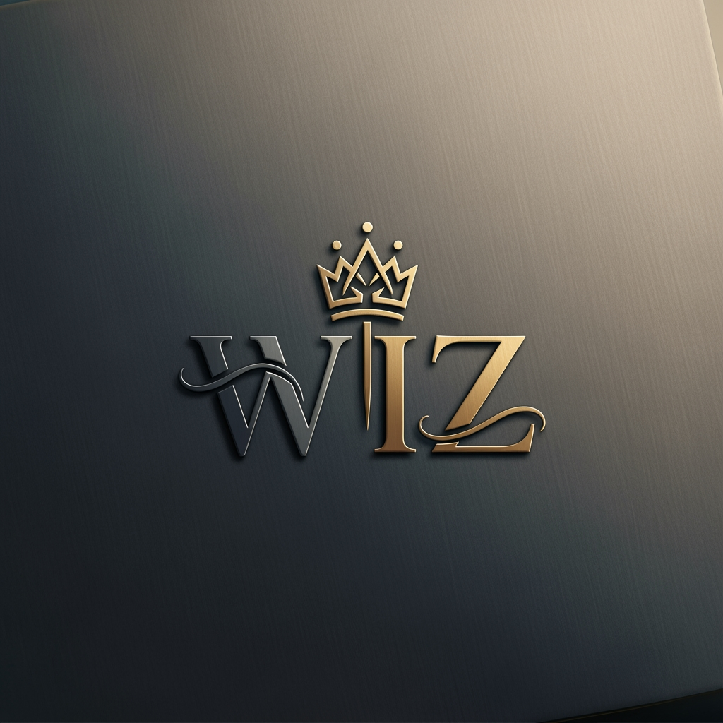 AI Design for WIZ is the company name make a nice luxury logo